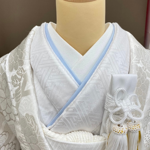 伊達衿(重ね衿) 婚礼・成人式 ブルー系 その他オーダーメイド 婚礼衿