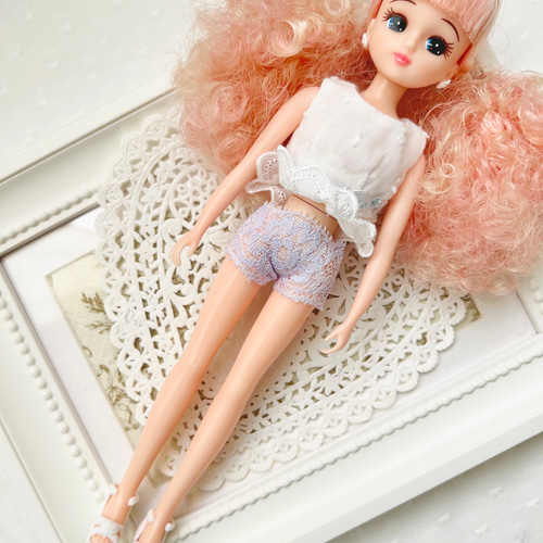 ✨新品極美40✨まるでリカちゃん❣✨嬉しい４分袖❣✨カワイイベビーピンク✨ リカちゃん 人形 にじキュンカールリカちゃん : おもちゃの