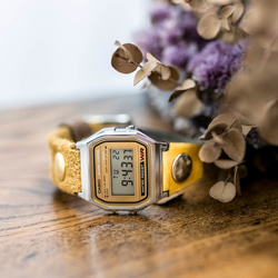 「春の福袋」ベロアとヌメ革の2TONE腕時計×レザーメッシュ スマホショルダー 2枚目の画像