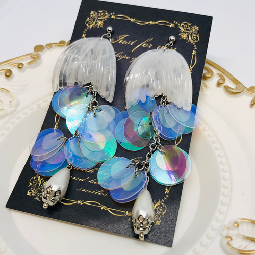 クリックポストは送料無料】 人魚の鱗 マーメイド ピアス イヤリング