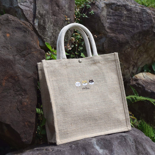 トイプードル・刺繍・中トート・エコバッグ中・2点 ハンドメイド オーダーメイド トイプードル バッグ トートバッグ Tシャツ