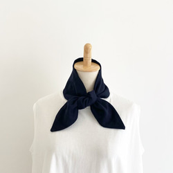 也可用作頭巾的夏季圍巾♡可用於涼爽的頸部冷卻器，可容納兩個冰袋的口袋髮帶海軍藍 第1張的照片
