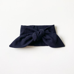 也可用作頭巾的夏季圍巾♡可用於涼爽的頸部冷卻器，可容納兩個冰袋的口袋髮帶海軍藍 第8張的照片