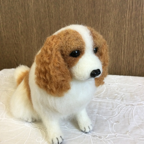 羊毛フェルト キャバリアキングチャールズスパニエル 2 羊毛フェルト