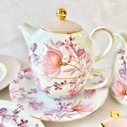 くすみピンクの花柄ティーフォーワン ポット・急須 ℒ𝓊𝒸𝒾ℴ𝓁ℯ 通販