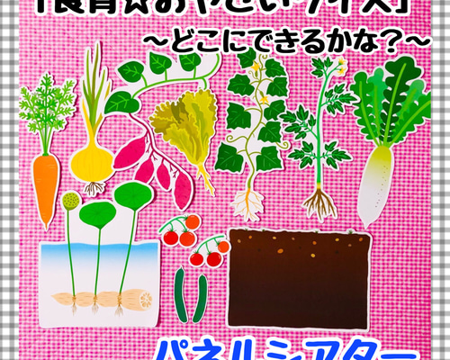 パネルシアター 食育☆おやさいクイズ 野菜 保育知育教材 幼稚園 療育