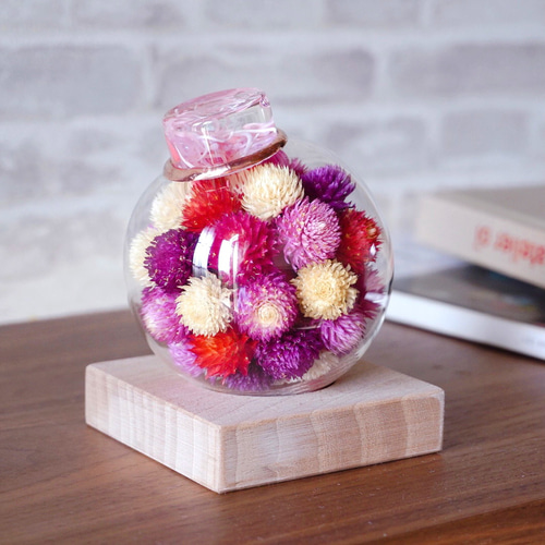 万華鏡『フラワーポッド』ドライフラワー千日紅/pink その他インテリア