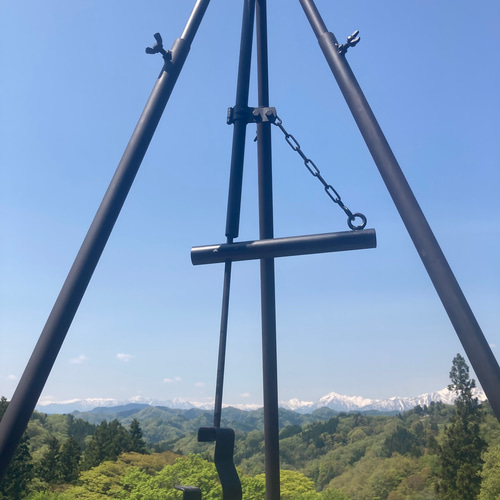アウトドア おしゃれキャンプに☆ 三脚つき自在鉤 その他インテリア 