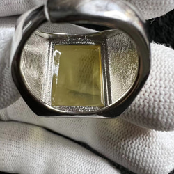 天然蜜蝋琥珀指輪15141844/11.5g 6枚目の画像