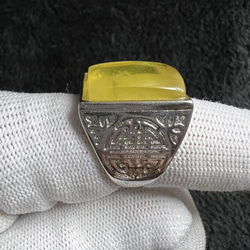 天然蜜蝋琥珀指輪15141844/11.5g 3枚目の画像
