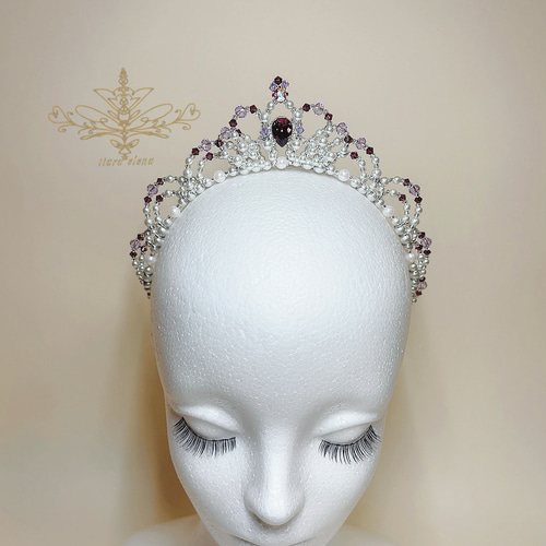 パープルのカチューシャティアラ バレエティアラ リラの精 その他