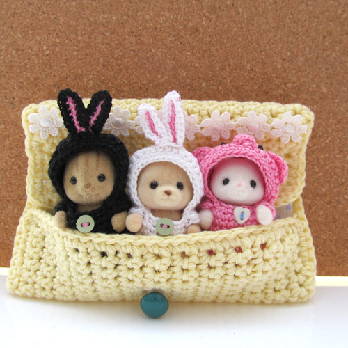 ハンドメイド＊シルバニア＊赤ちゃん＊ハイハイ＊おでかけポーチ＊1