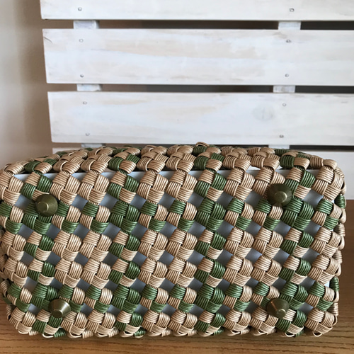 クラフトバンドチェック柄バック かごバッグ taka 通販 14223795