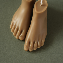 【両足】miniキャンドル　～マロンカラー～ 2枚目の画像