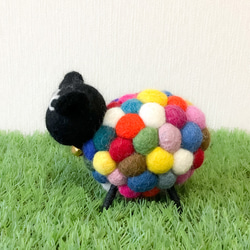 【送料無料！】羊毛フェルト ひつじ インテリア小物 5枚目の画像