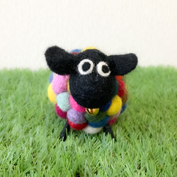 【送料無料！】羊毛フェルト ひつじ インテリア小物 4枚目の画像