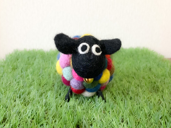 【送料無料！】羊毛フェルト ひつじ インテリア小物 4枚目の画像