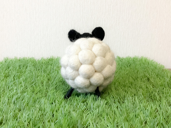 【送料無料！】羊毛フェルト ひつじ インテリア小物 3枚目の画像