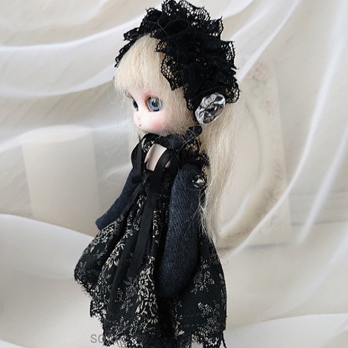 レアヴィンテージ 黒いリボンの女の子　ビスクドール Iris Collect（アイリス コレクト） ミレーネ / 『Kina's Fantasy