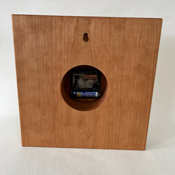 木の時計＜本桜＞・置き時計掛け時計sac-176　木製時計 5枚目の画像