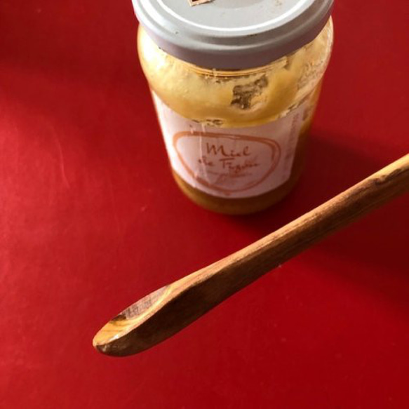 オリーブの木 ビンの底まできちんとすくえるよ！ マドラースプーン 約