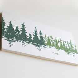 【30x60cm】(受注製作)Lake Woods WIDE ファブリックパネル 3枚目の画像