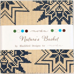 「Nature’s Basket」moda Charm Pack(カットクロス42枚）Blackbird Designs 1枚目の画像