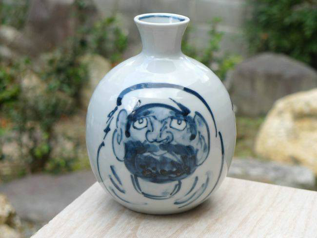 染付達磨徳利 村田幸之介