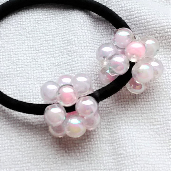 ※勝手に入院応援企画※たとえそれがアクリルビーズだとしても本当の夏を知りたいです。<ビーズボールヘアアゴム>SH181 3枚目の画像