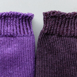 亞麻針織襪（紫色）22-24cm 第3張的照片
