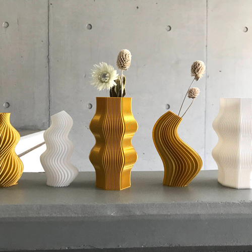 ドライフラワー用フラワーベース「スパイラル」・花瓶アート