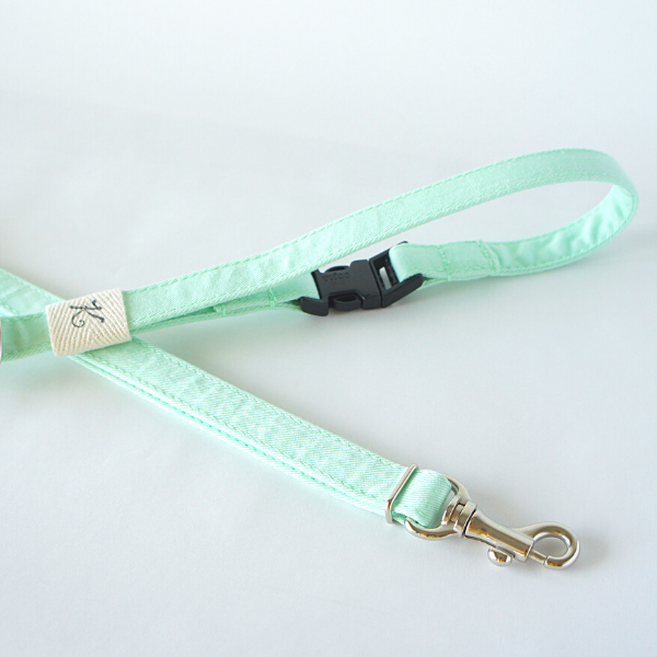【ドッグカフェで使うリード】無地☆ミントグリーン