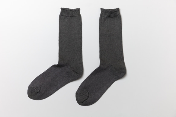 亞麻針織襪（M灰色）25-27cm 第1張的照片