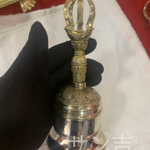 チベット仏教法器 真言宗 鐘 チベタンベル 真鍮製 金剛鈴 密教法