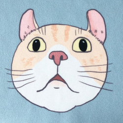 【オリジナル生地】なにかを発見した猫さんの巾着 2枚目の画像