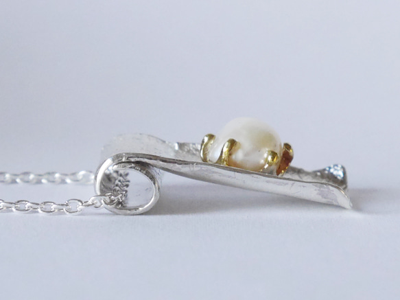 1点物★baroque pearl necklace(sv) 4枚目の画像