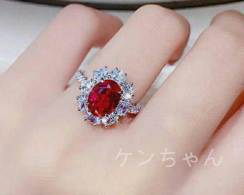 ダイア指輪 2.0ct リング プラチナ PT950 ルビー指輪28 指輪・リング