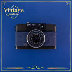 【ヴィンテージ】レトロフィルムカメラ オリンパス PEN EE-3 Indigo Blue 1枚目の画像