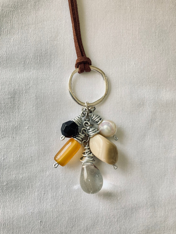 beads charms necklace(no.9) 4枚目の画像
