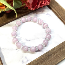 セレナイト6mm 着色 パステルカラー 天然石ブレスレット パ
