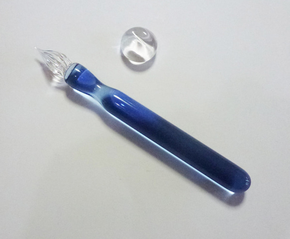 Color 硬質ガラスペン　ライトブルー + ペンレストCS 3枚目の画像