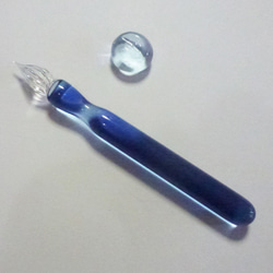 Color 硬質ガラスペン　ライトブルー + ペンレストCS 4枚目の画像