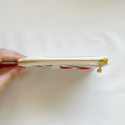 お薬L字ファスナーポーチ【オフホワイト】 4枚目の画像