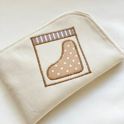 お薬L字ファスナーポーチ【オフホワイト】 8枚目の画像