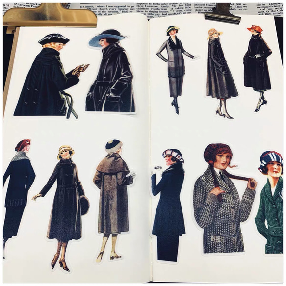 【貴族の奥様21枚】海外シール 海外コラージュ素材 お裾分け vintage lady 3枚目の画像