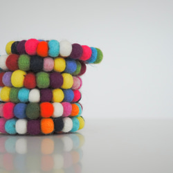 【送料無料】コースター　羊毛フェルト　 2枚目の画像