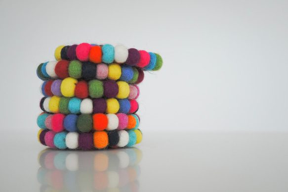 【送料無料】コースター　羊毛フェルト　 2枚目の画像