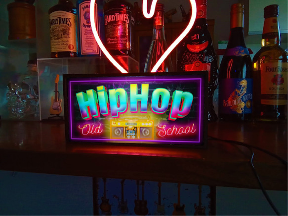 ヒップホップ ラップ ラップバトル オールドスクール クラブ パーティー サイン 看板 置物 雑貨 LEDライトBOX 5枚目の画像