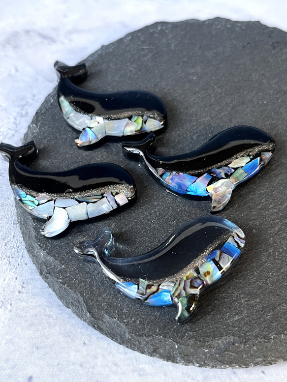 大海への誘い 鯨 螺鈿細工風帯留め 帯留め GUMI 通販 14226717｜Creema