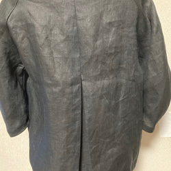 パフスリーブのリネンのジャケット（ブラック） 8枚目の画像
